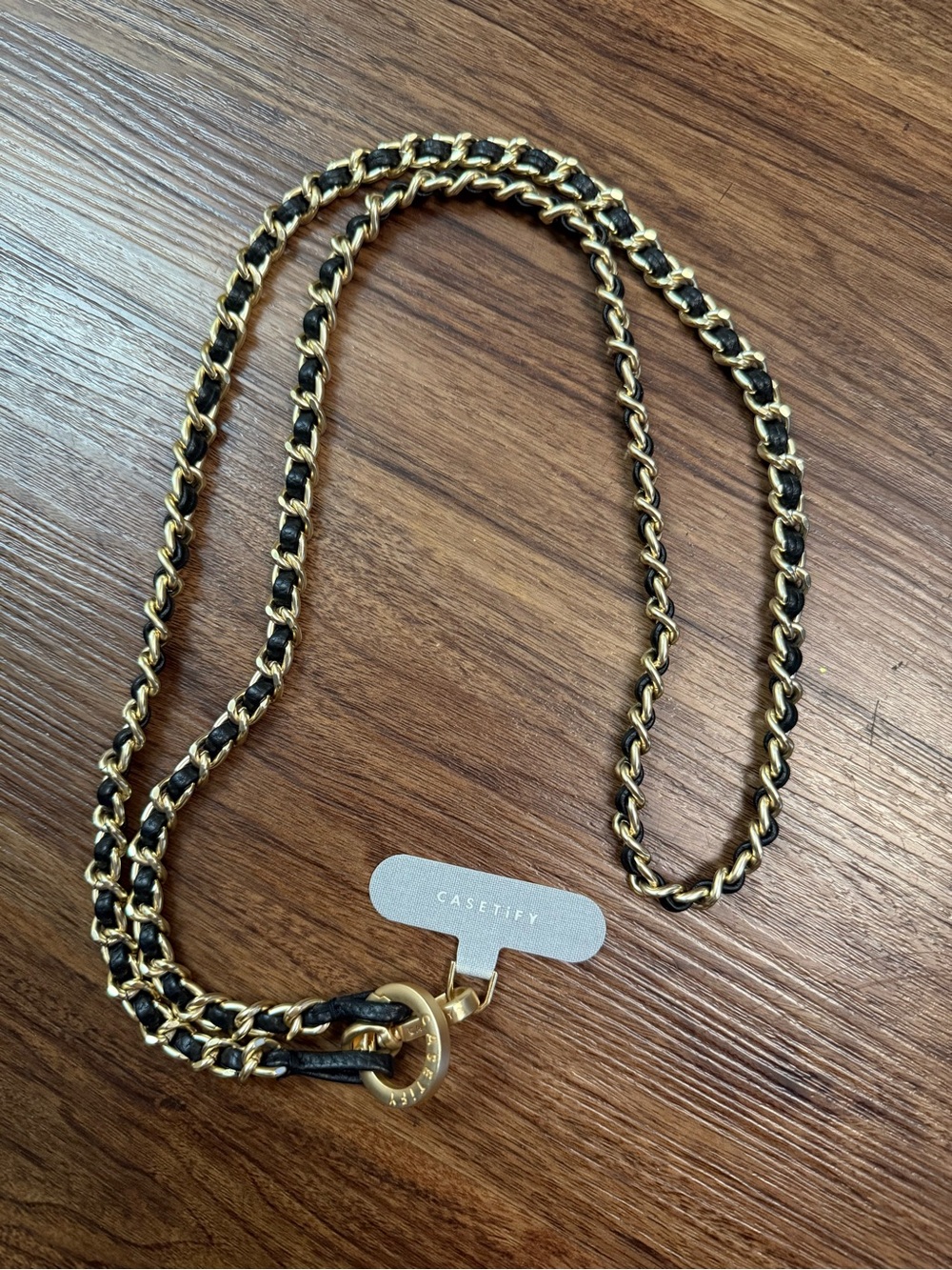 Casetify Black and Gold Chain Phone Strap NWOT